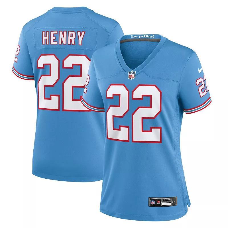 Womens Nike Derrick Henry Light Blue Tennessee Titans Oilers Throwback Alternate Game Player Jersey - Light Blue Product Image