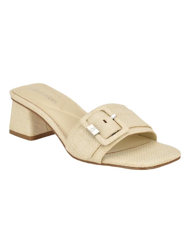 Calvin Klein Womens Ariella Slip-On Square Toe Dress Sandals Product Image