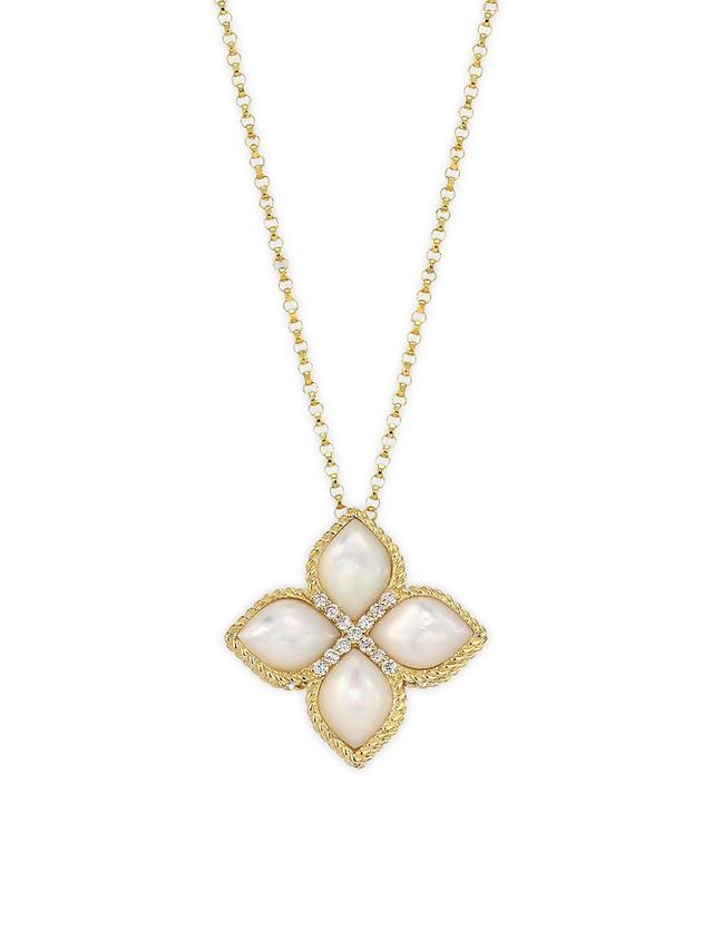 Venetian Princess 18K Yellow Gold, Diamonds & Mother-of-Pearl Pendant Necklace - Yellow Gold Product Image