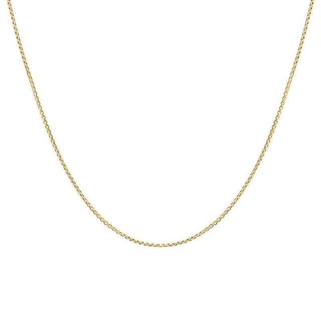 Jordan Blue 14k Gold 1.3 mm Box Chain Necklace, Womens Product Image