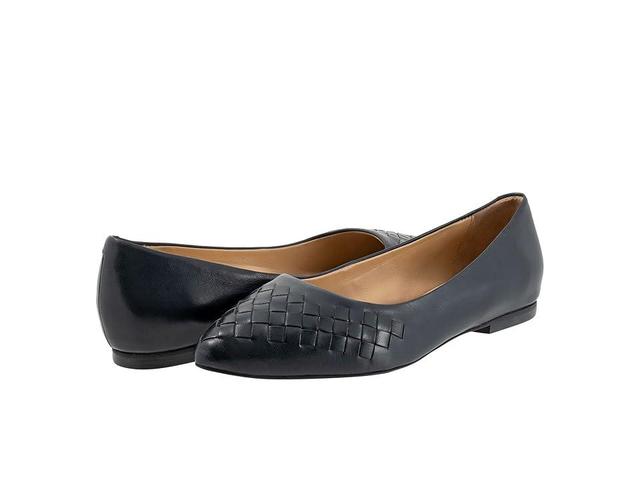 Trotters Estee Woven (Navy Woven Leather) Women's Shoes Product Image