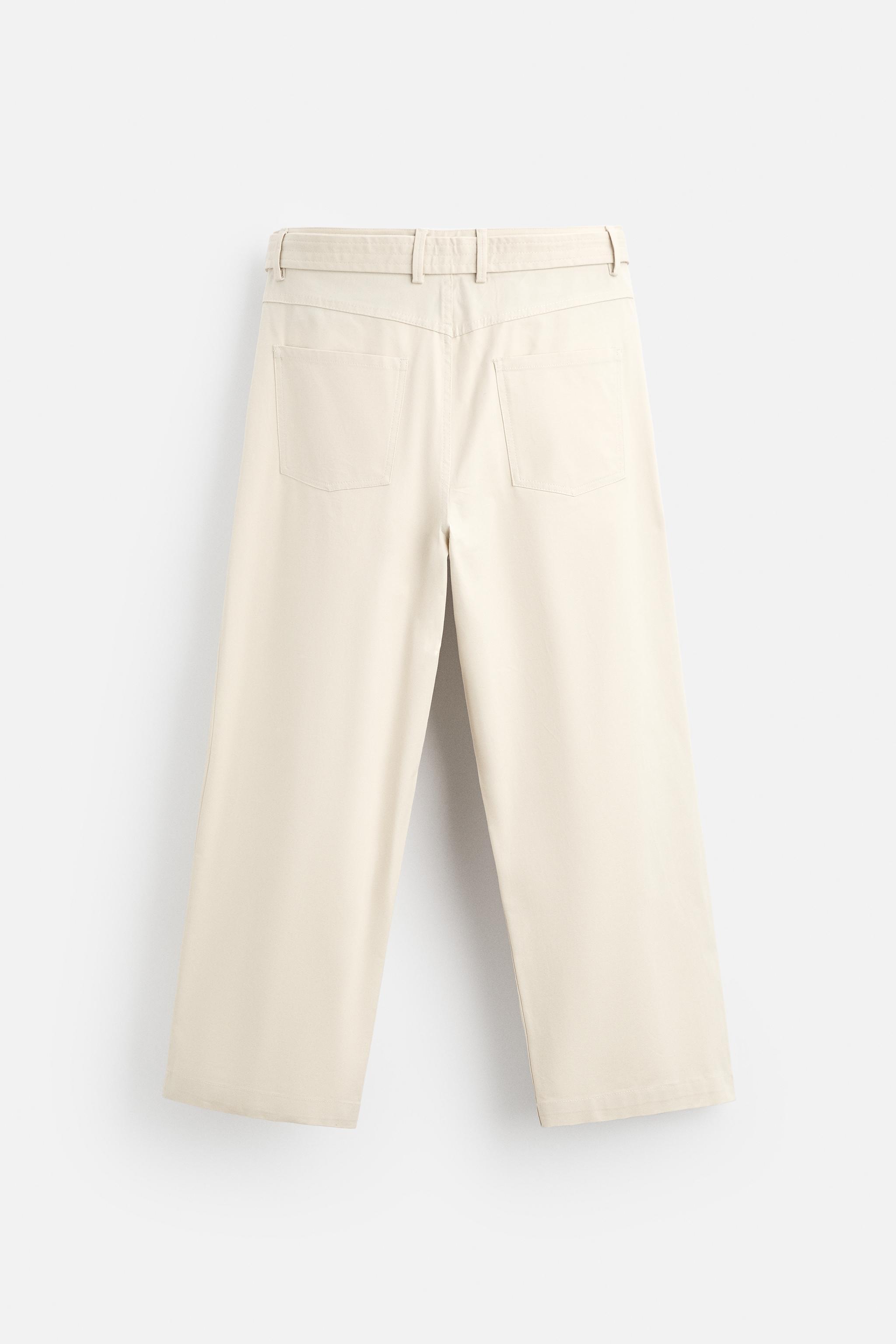 PLEATED PANTS WITH BELT Product Image