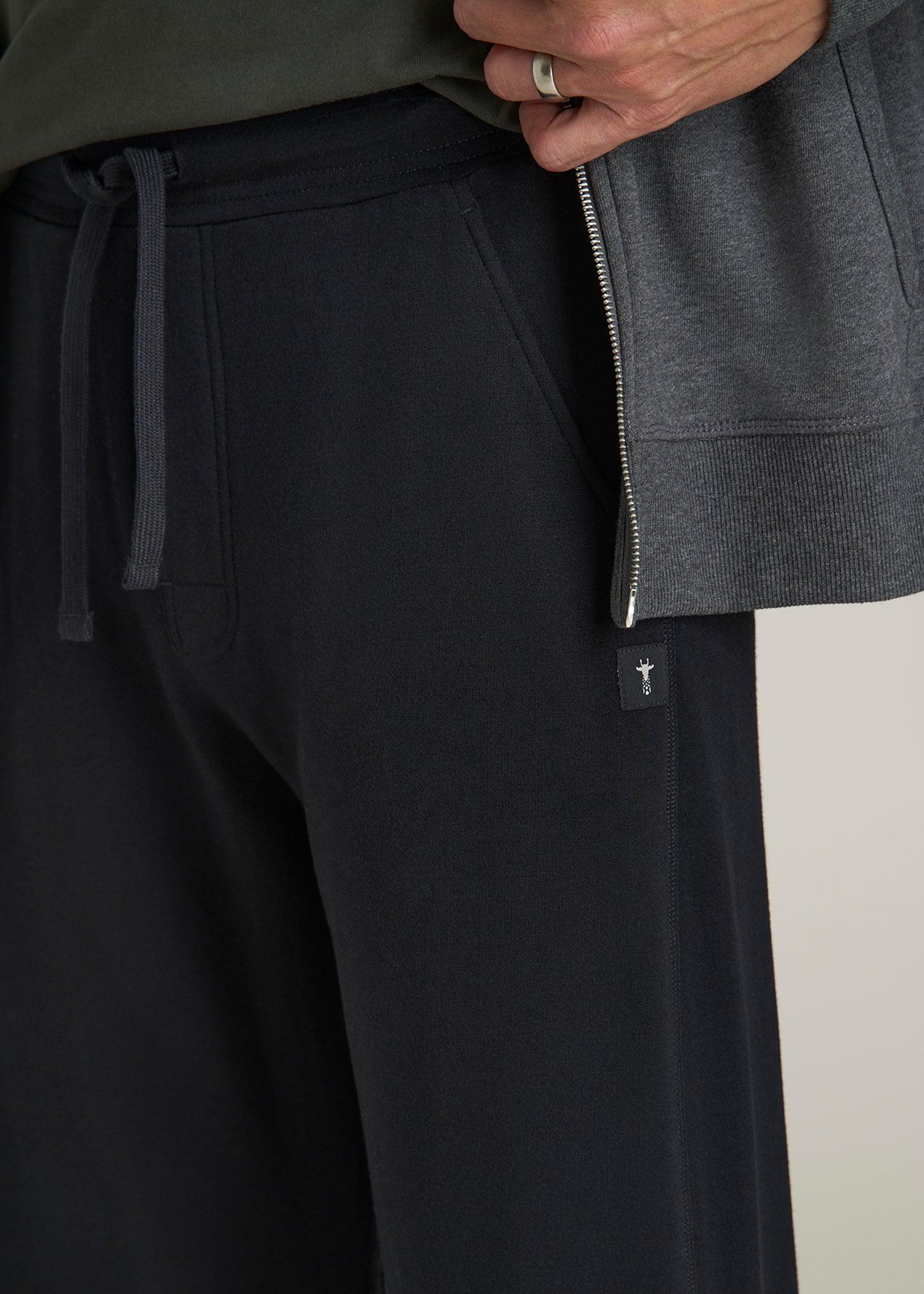 Open Bottom Tall Men's Pajama Pants in Black Male Product Image