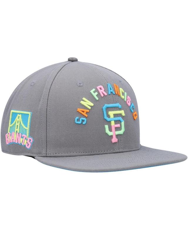 Mens Pro Standard Gray San Francisco Giants Washed Neon Snapback Hat Product Image