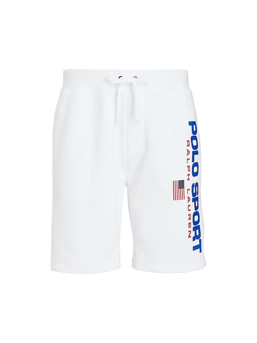 Ralph Lauren Men's Ralph Lauren Polo Sport Fleece Shorts - White - Size: L Product Image