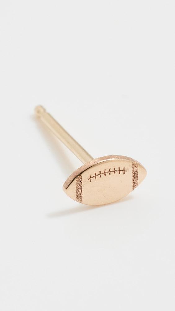 Zoe Chicco 14k Single Itty Bitty Football Stud | Shopbop Product Image