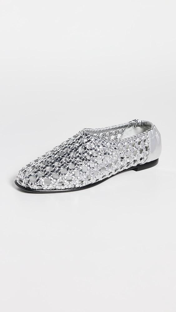 SIMKHAI Eden Woven Metallic Leather Ballet Flats | Shopbop Product Image