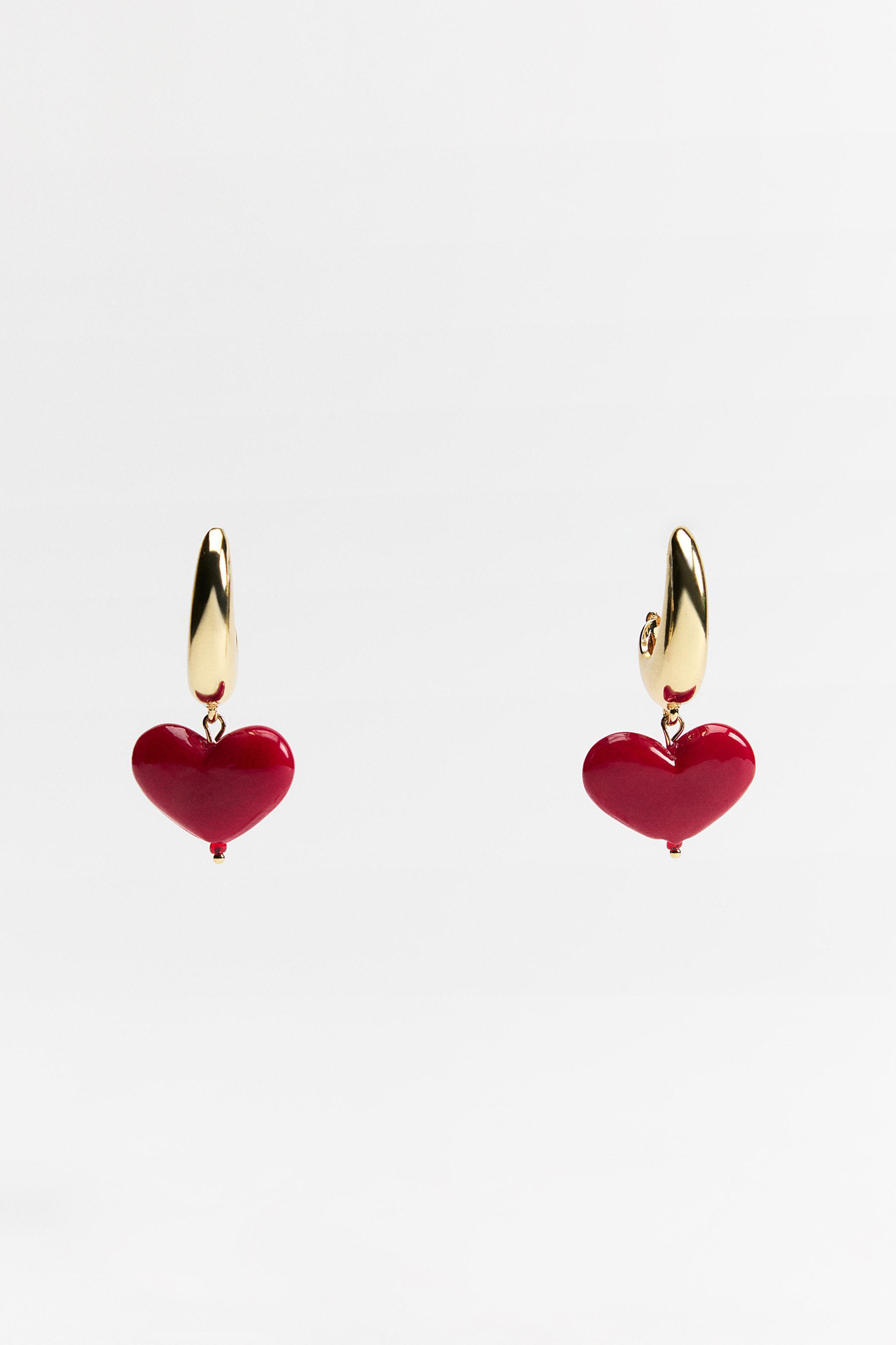 HEART HOOP EARRINGS Product Image