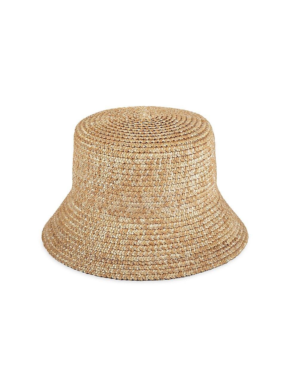 Womens Crisscross Straw Bucket Hat Product Image