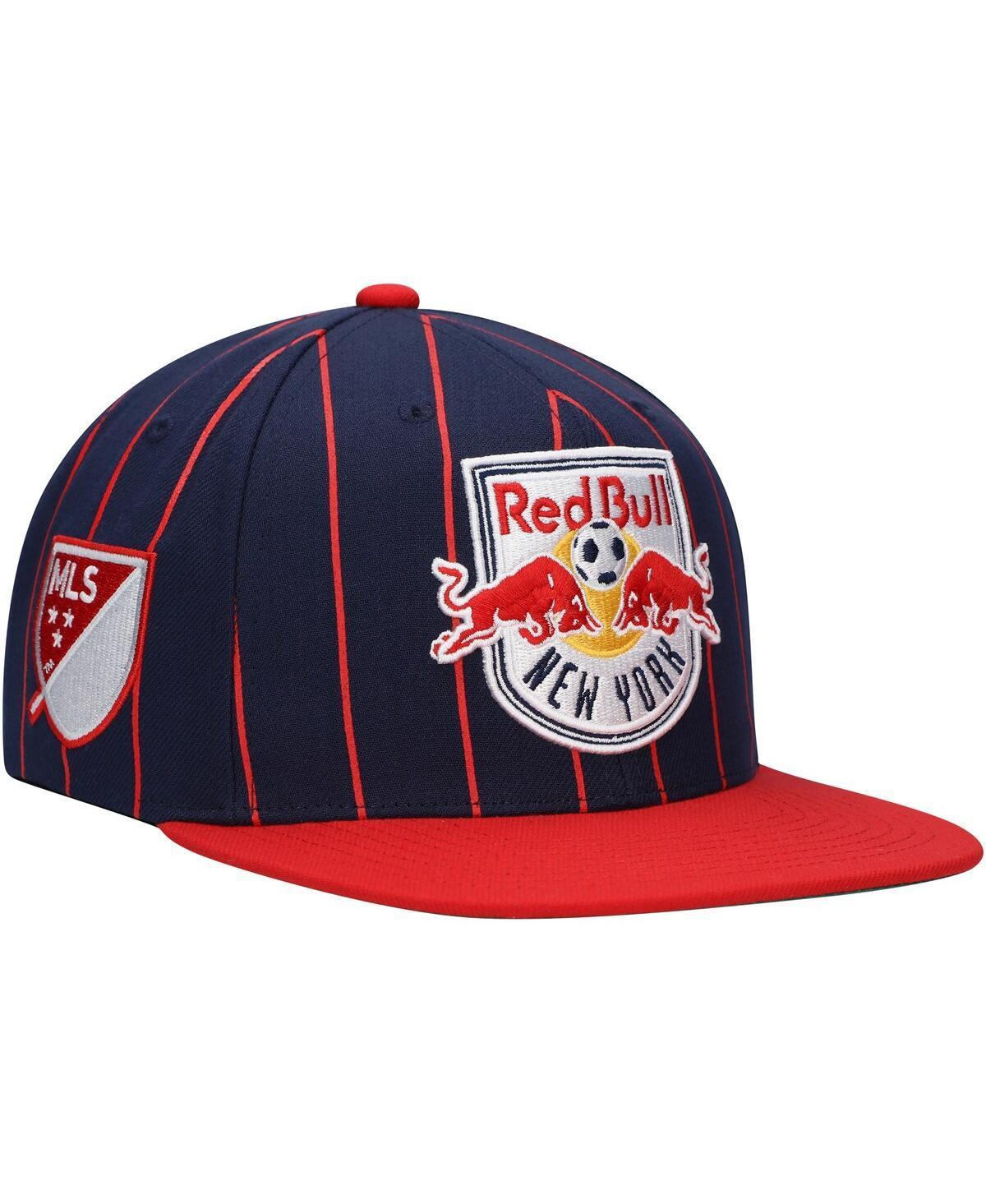 Mens Mitchell & Ness Navy New York Red Bulls Team Pin Snapback Hat Product Image