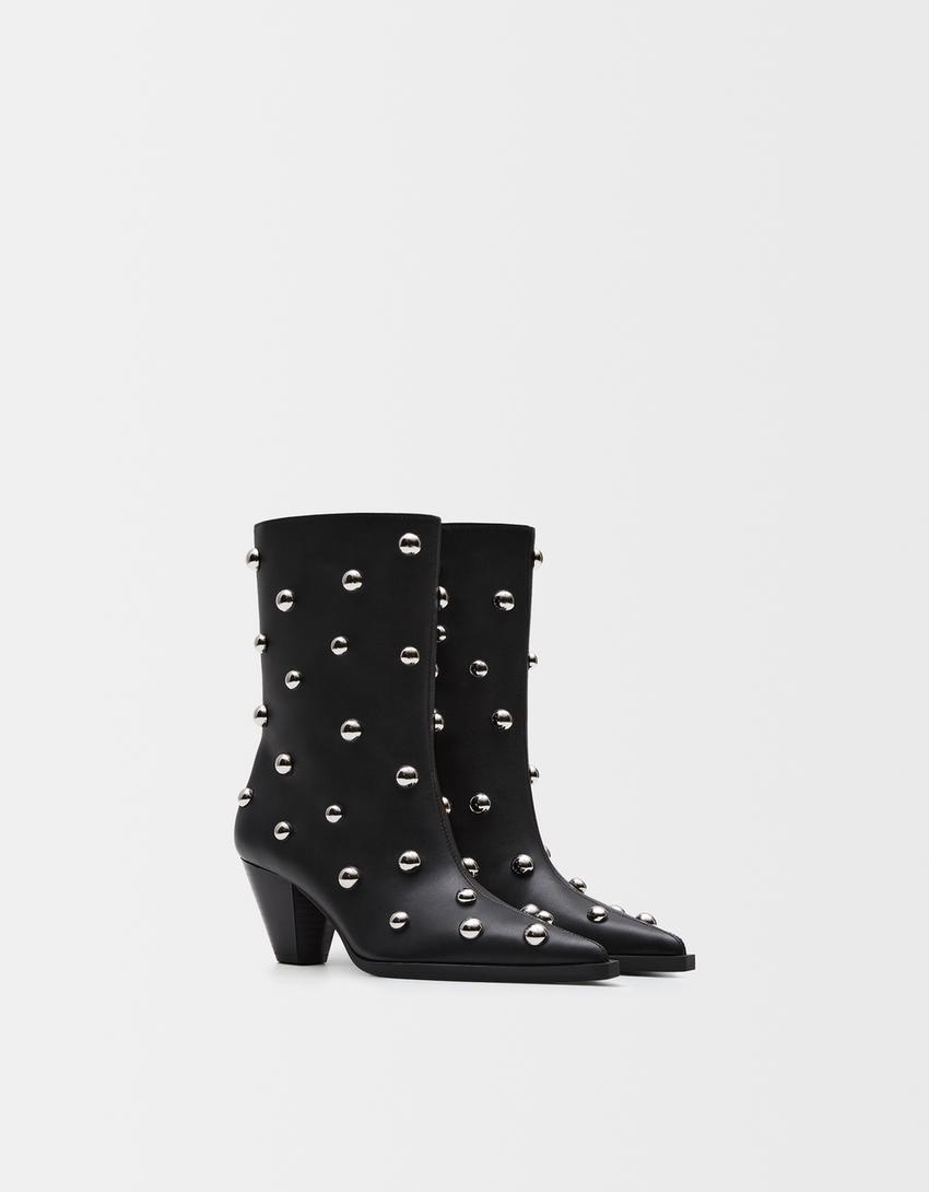 Studded high-heel ankle boots product image