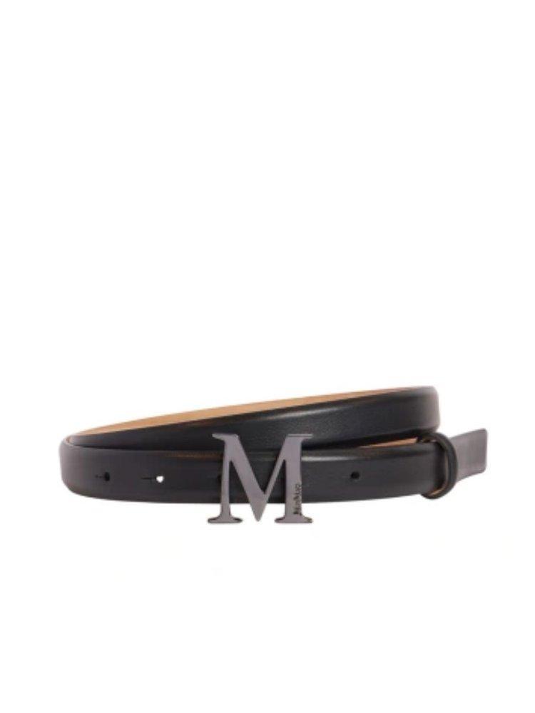 Logo Plaque Belt In Black Product Image