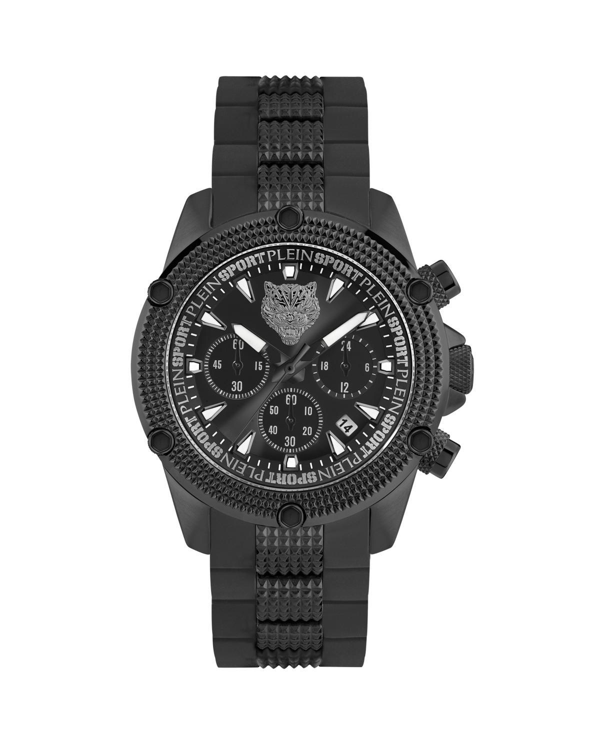 Plein Sport Mens Hurricane Black Stainless Steel Bracelet Watch 44mm - Black Product Image