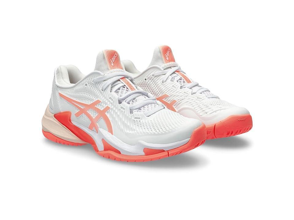 ASICS Women's Court FF 3 (White/Sun Coral) Women's Shoes Product Image