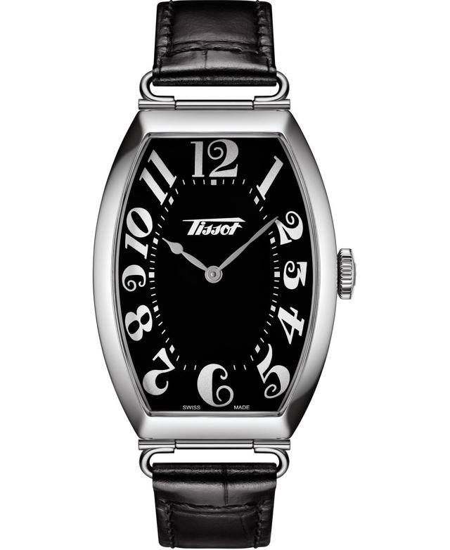 Tissot Unisex Swiss Heritage Porto Black Leather Strap Watch 42mm - Black Product Image