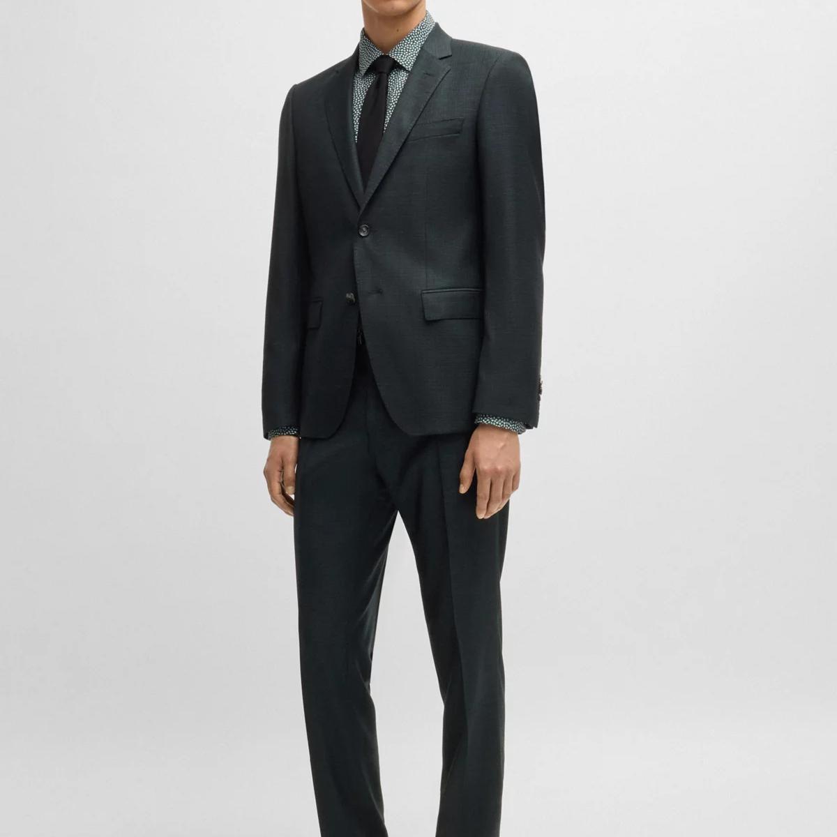 Boss Slim-Fit Suit in Micro Patterned Stretch Wool Product Image