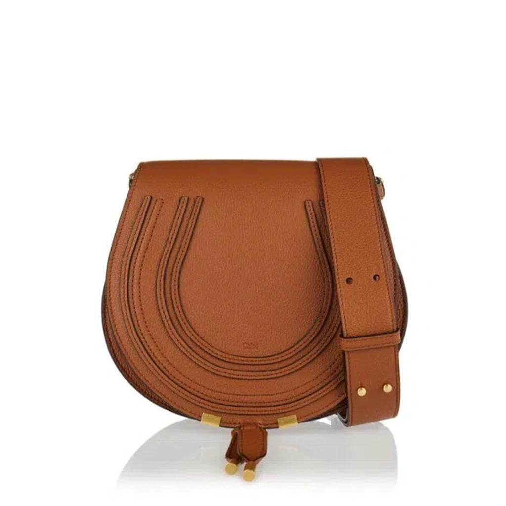 Marcie Saddle Handbag In Tan Product Image