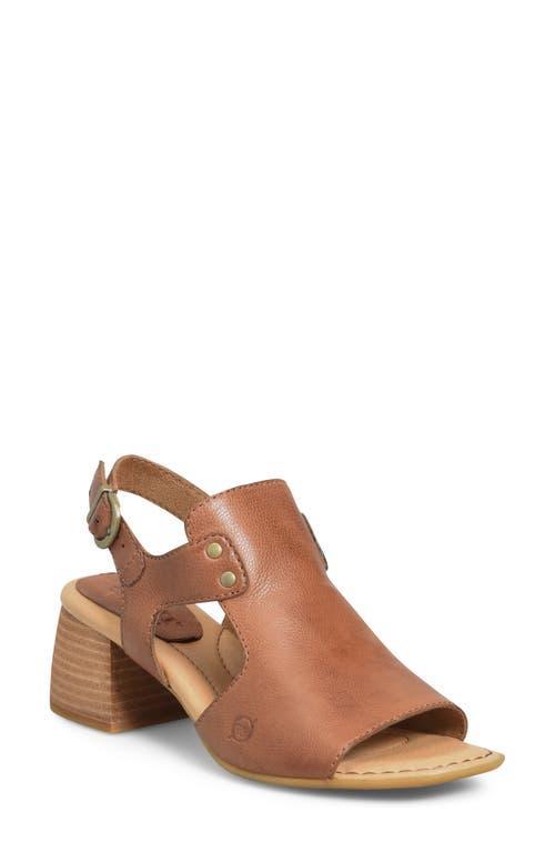 Born Sylvie Leather Block Heel Slingback Sandals Product Image