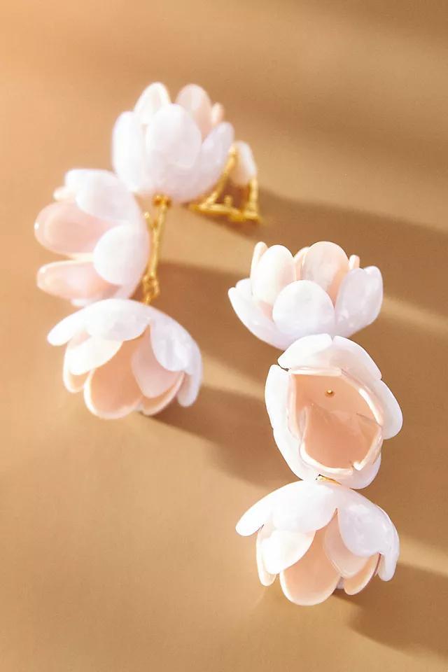 Lele Sadoughi Rose Petal Two-Tone Drop Clip-On Earrings  Product Image