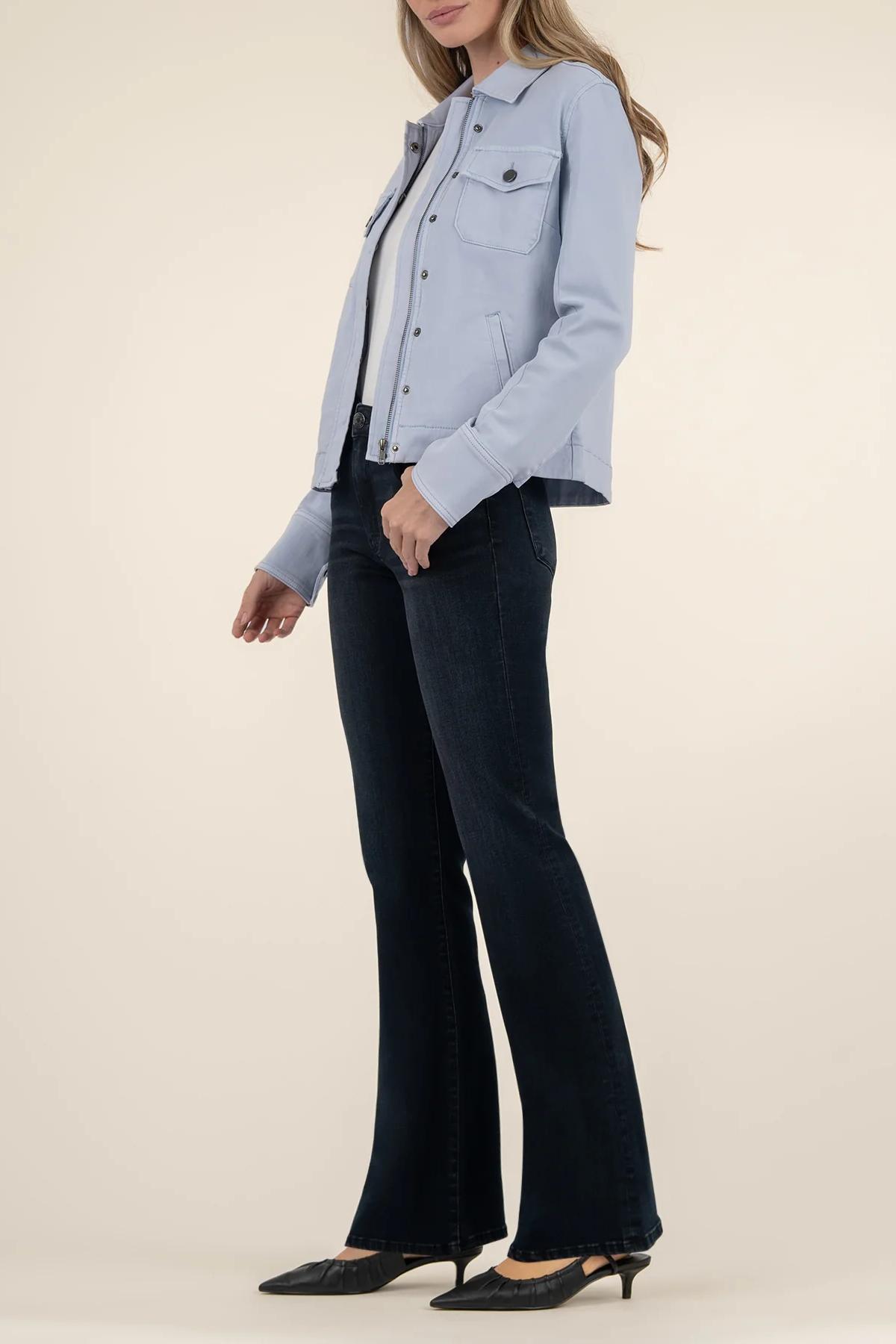 Amanda Boxy Jacket- Powder Blue Product Image