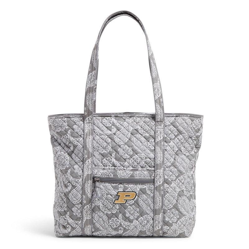 Vera Bradley Collegiate Tote Bag Women in Gray/White Bandana with Michigan State University Logo Product Image