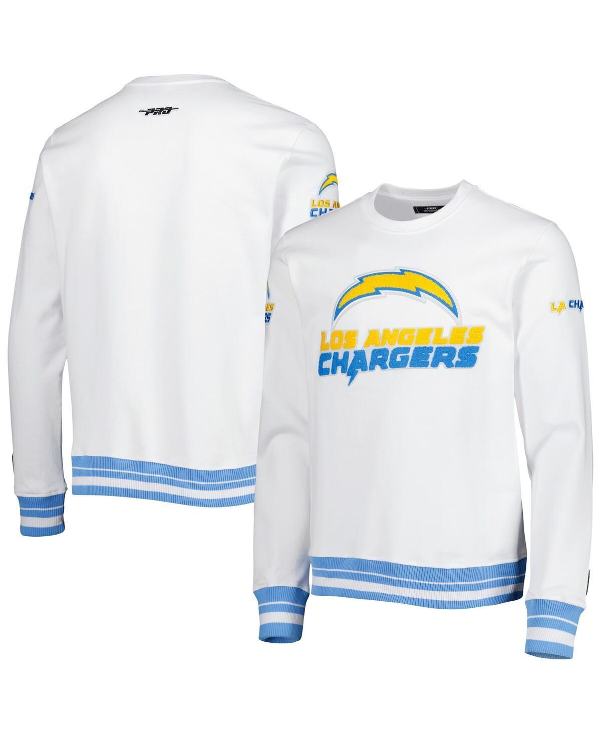 Mens La Chargers Pro Standard White Mash Up Pullover Sweatshirt Product Image