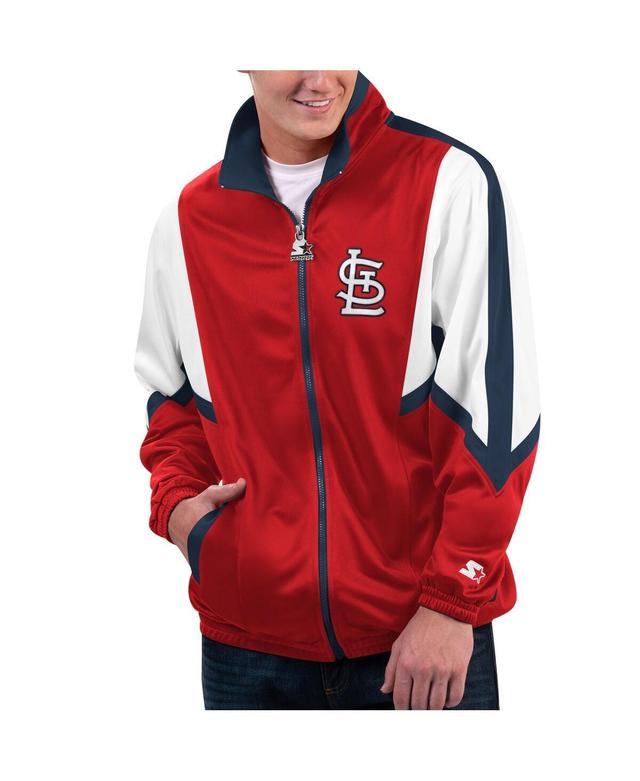 Mens Starter Red St. Louis Cardinals Lead Runner Full-Zip Jacket Product Image