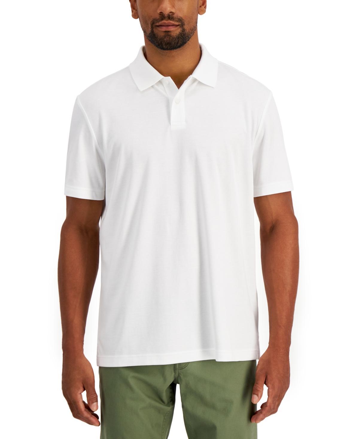 Alfani Mens Regular-Fit Solid Supima Blend Cotton Polo Shirt, Created for Macys Product Image