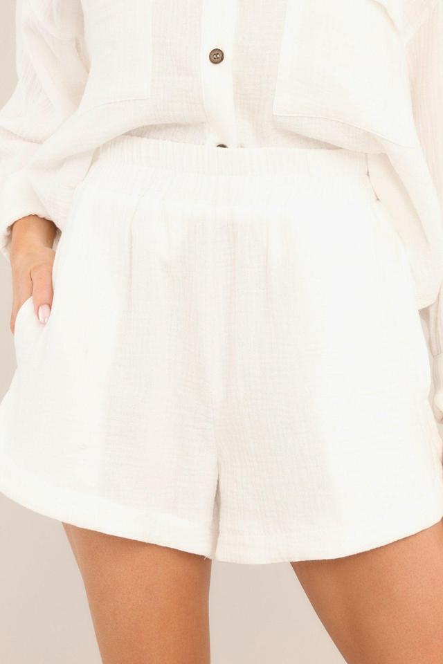 Live Fully White Gauze Shorts Product Image