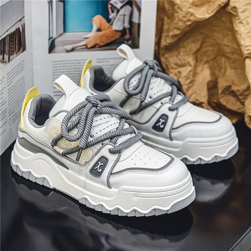 Platform Lettering Panel Sneakers Product Image