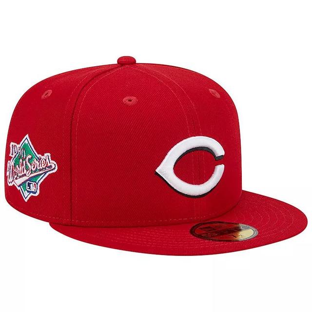 Mens New Era Red Cincinnati Reds 1990 World Series Team Color 59FIFTY Fitted Hat Product Image