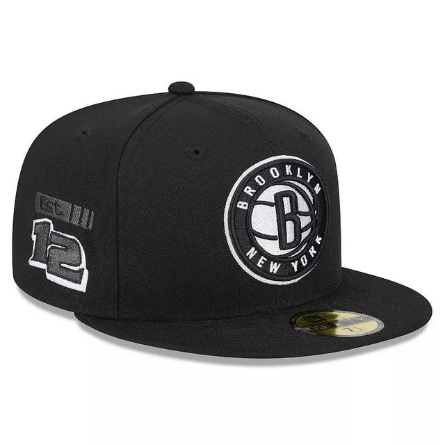 Mens New Era Brooklyn Nets Rally Drive Side Patch 59FIFTY Fitted Hat Product Image