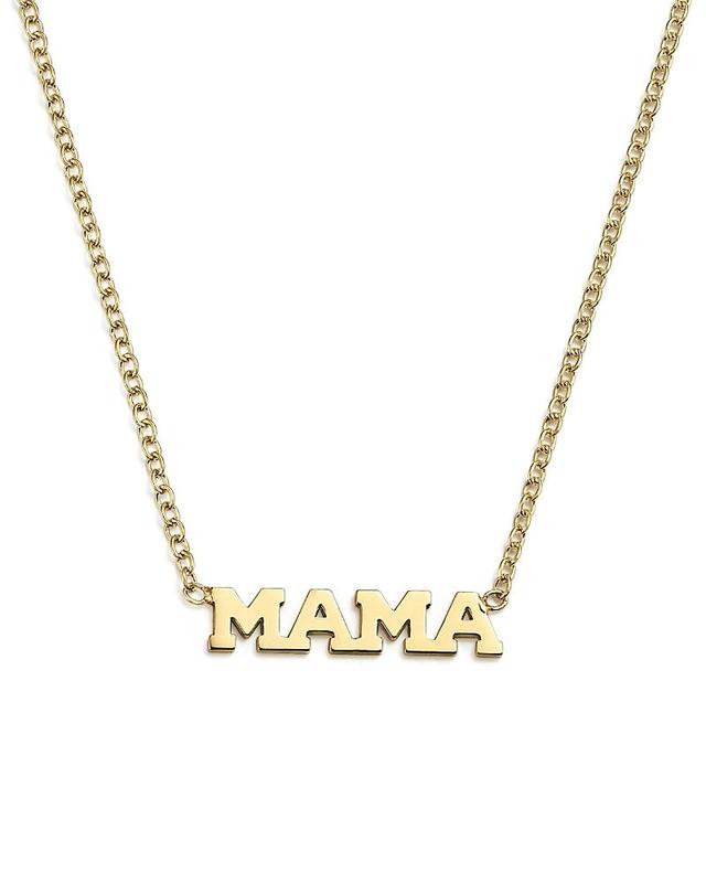 Womens Itty Bitty 14K Gold Mama Necklace Product Image