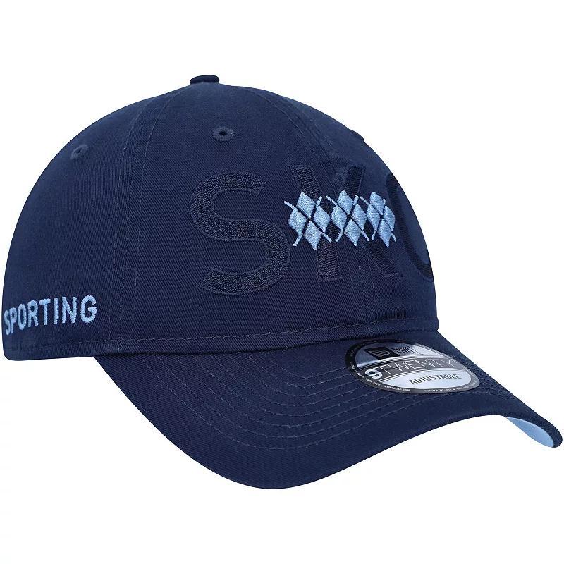 Mens New Era Sky Blue Sporting Kansas City Kick Off 9TWENTY Adjustable Hat Product Image