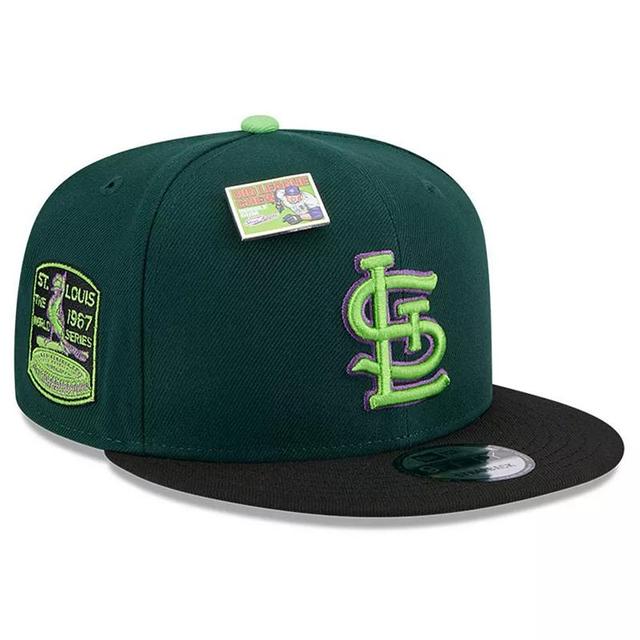 Mens New Era /Black St. Louis Cardinals Sour Apple Big League Chew Flavor Pack 9FIFTY Snapback Hat Product Image