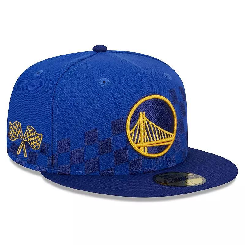 Mens New Era Royal Golden State Warriors 2024 NBA All-Star Game Rally Drive Checkerboard 59FIFTY Crown Fitted Hat Product Image