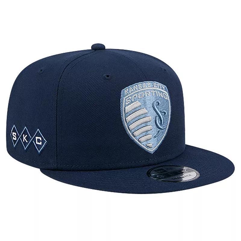 Mens New Era Sporting Kansas City 2024 Jersey Hook 9FIFTY Snapback Hat, Blue Product Image