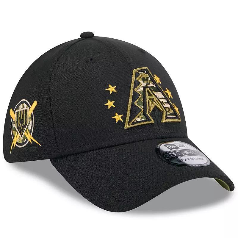 New Era Mens Black Atlanta Braves 2024 Armed Forces Day 39THIRTY Flex Hat Product Image