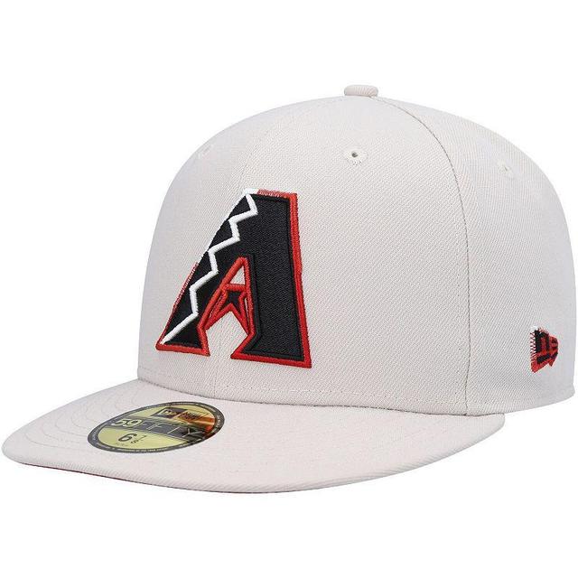 Mens New Era Khaki Arizona Diamondbacks Stone Dim Undervisor 59FIFTY Fitted Hat Product Image