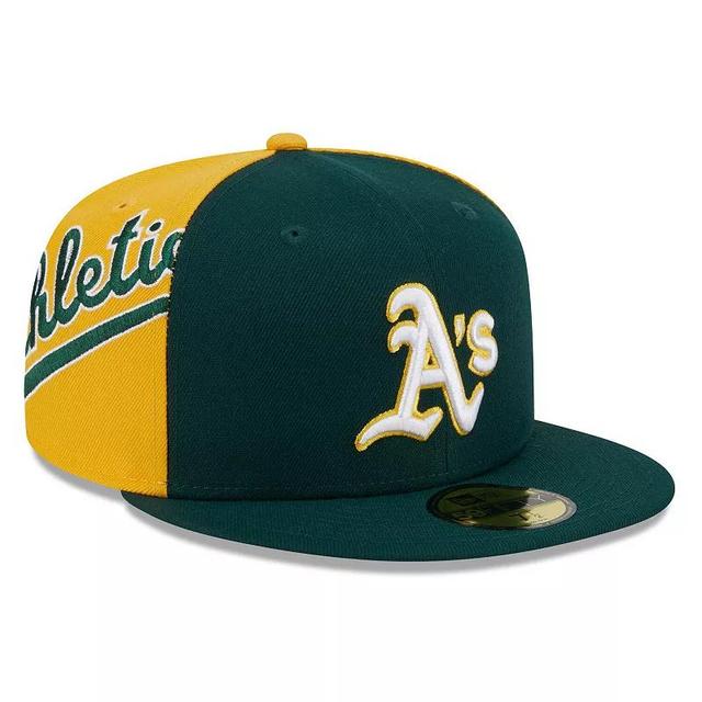 Mens New Era /Gold Oakland Athletics Gameday Sideswipe 59FIFTY Fitted Hat Product Image