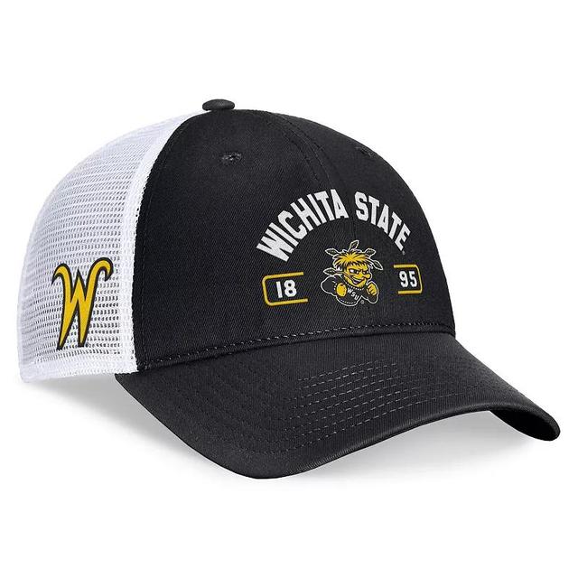 Mens Top of the World Black/White Wichita State Shockers Free Kick Trucker Adjustable Hat Product Image