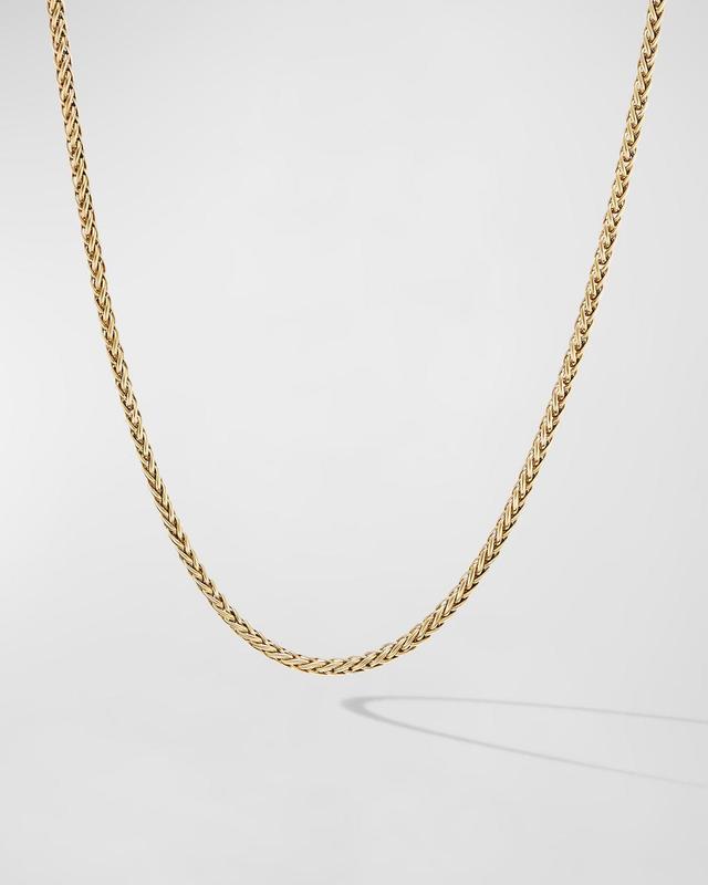 Mens Wheat Chain Necklace in 18K Gold, 2.5mm, 22L Product Image