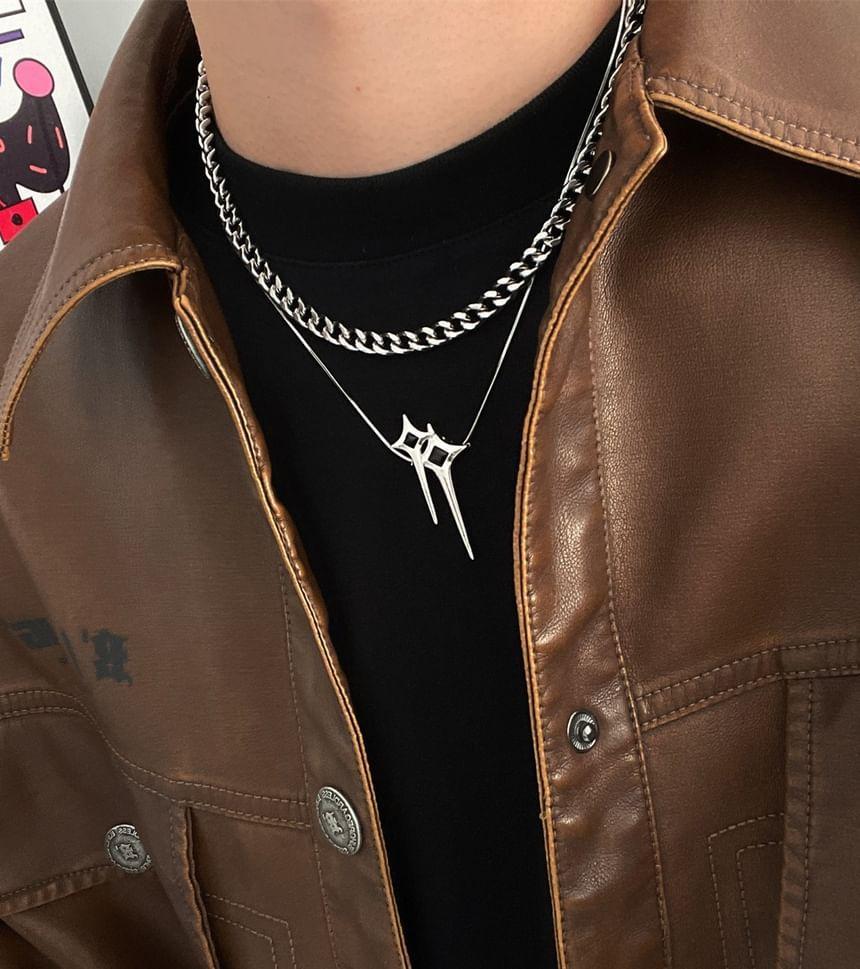 Star Pendant Layered Alloy Choker Product Image