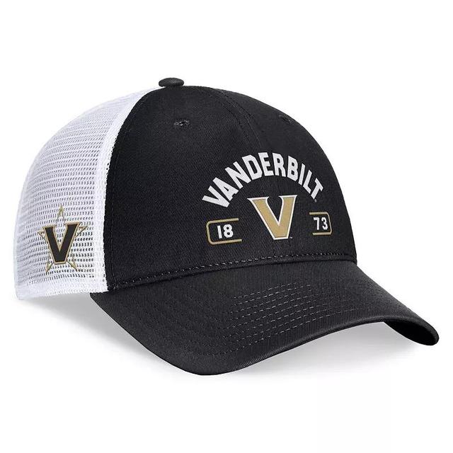 Top of the World Mens Black Vanderbilt Commodores Free Kick Trucker Adjustable Hat - Black, White Product Image