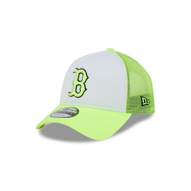 Boston Red Sox Hi Vis Doodle 9FORTY A-Frame Trucker Hat Male Product Image