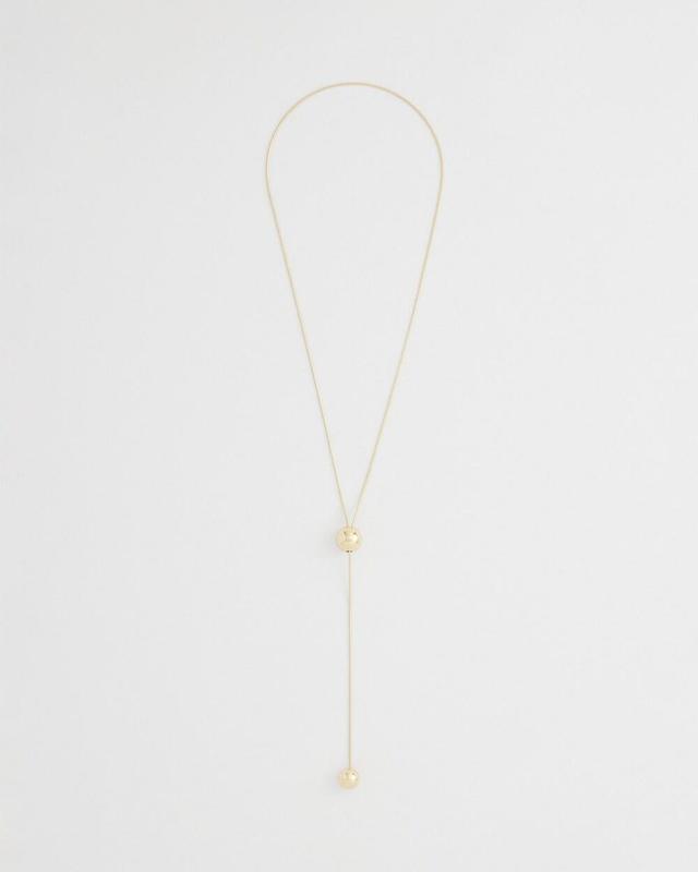 Adjustable Gold Tone Y-Necklace   Chico's - Gold - Women Product Image