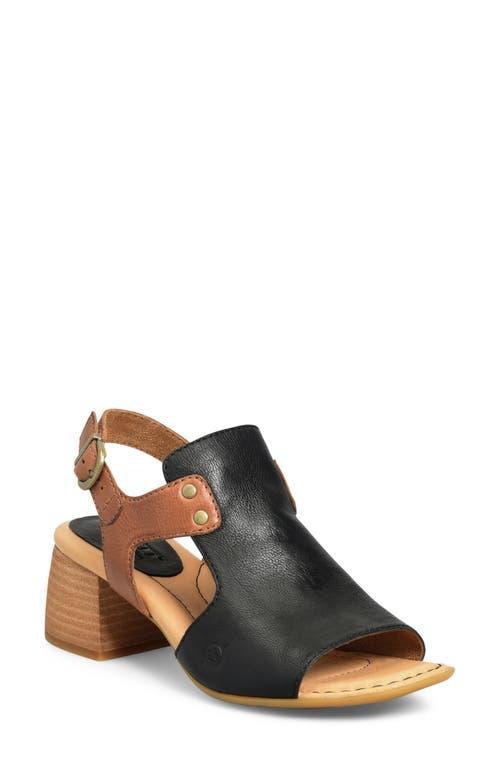 Born Sylvie Leather Block Heel Slingback Sandals Product Image