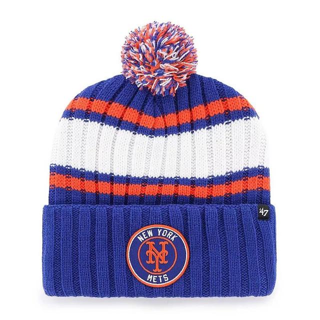 Mens 47 Royal New York Mets Plateau Cuffed Knit Hat with Pom Product Image