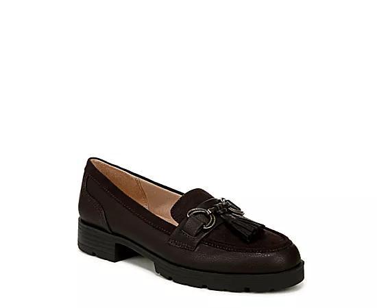 LifeStride Logan Womens Slip-on Loafers Dark Brown Product Image