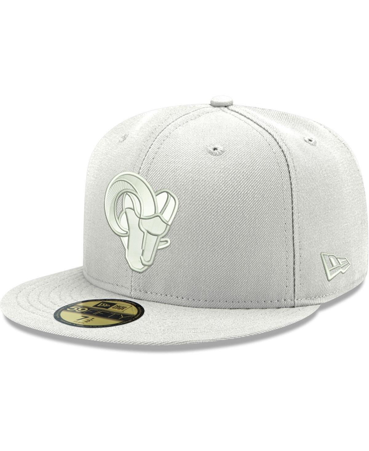 Mens New Era Los Angeles Rams White Ram Head 59FIFTY Fitted Hat Product Image